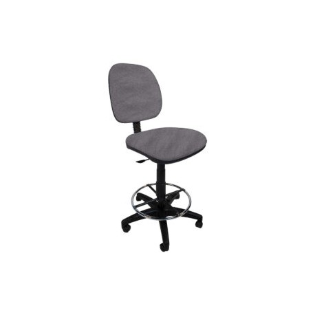 Silla Cajero sin Brazos Regia Aro Cromado 1007 Tela Adison Color Grey