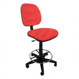 Silla Cajero sin Brazos Regia Aro Cromado 1007 Tela Stella Color Coral