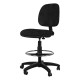 Silla Cajero Tiempo 3507 sin Brazos, con Aro Cromado, en Tela Addison Gris