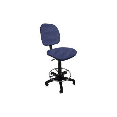 Silla Cajero sin Brazos Regia Aro Cromado 1007 Tela Stella Color Plumbago