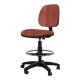 Silla Cajero Tiempo 3507 sin Brazos, con Aro Cromado, en Tela Addison Orange