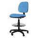 Silla Cajero Tiempo 3507 sin Brazos, con Aro Cromado, en Tela Addison Orange