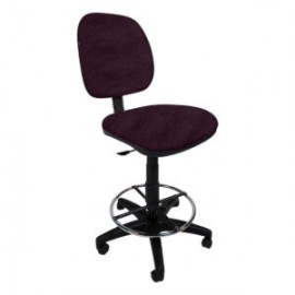 Silla Cajero sin Brazos Regia Aro Cromado 1007 Tela Stella Color Violeta