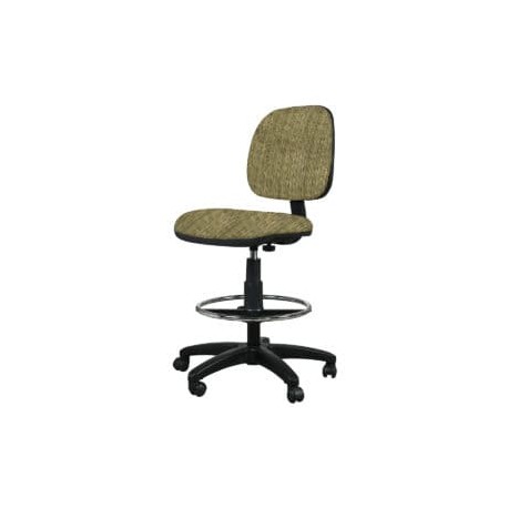 Silla Cajero Tiempo 3507 sin Brazos, con Aro Cromado, en Tela Stanley Oro