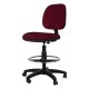 Silla Cajero Tiempo sin Brazos Aro Cromado 3507 Tela Mini Color Pera