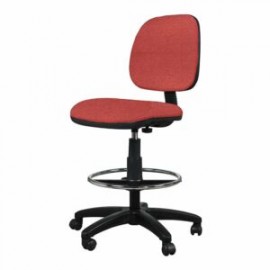 Silla Cajero Tiempo sin Brazos Aro Cromado 3507 Tela Mini Coral