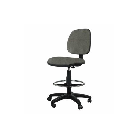 Silla Cajero Tiempo sin Brazos Aro Cromado 3507 Tela Mini Acero
