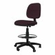 Silla Cajero Tiempo sin Brazos Aro Cromado 3507 Tela Mini Ciruela