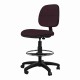 Silla Cajero Tiempo sin Brazos Aro Cromado 3507 Tela Mini Ciruela