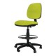 Silla Cajero Tiempo sin Brazos Aro Cromado 3507 Tela Mini Verde Manzano