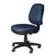 Silla Cajero Tiempo sin Brazos Aro Cromado 3507 Tela Ofik Marino