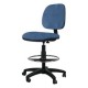Silla Cajero Tiempo sin Brazos Aro Cromado 3507 Tela Stella Color Azul