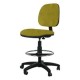 Silla Cajero Tiempo sin Brazos Aro Cromado 3507 Tela Mini Color Pera