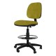 Silla Cajero Tiempo sin Brazos Aro Cromado 3507 Tela Mini Color Pera