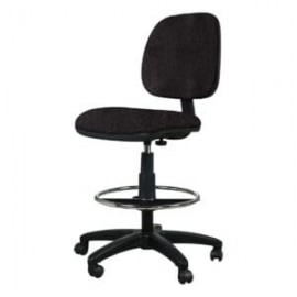 Silla Cajero Tiempo sin Brazos Aro Cromado 3507 Tela Stella Color Oxford
