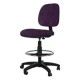 Silla Cajero Tiempo sin Brazos Aro Cromado 3507 Tela Stella Color Uva