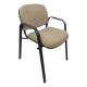 Silla Cajero Tiempo sin Brazos Aro Cromado 3507 Tela Stella Color Uva