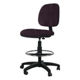 Silla Cajero Tiempo sin Brazos Aro Cromado 3507 Tela Stella Color Violeta