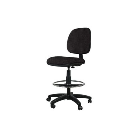 Silla Cajero Tiempo sin Brazos Aro Cromado 3507 Tela Stella Color Oxford