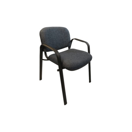 Silla de Visita Allegro con Brazos en Tela Addison Color Plumbago