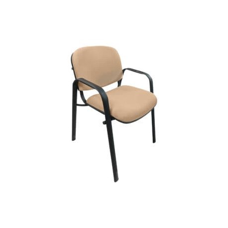 Silla de Visita Allegro con Brazos en Tela Adison Color Camello