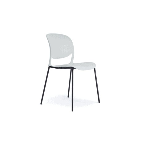 Silla de Visita 4 Puntos Multifuncional RE-614 Color Blanco