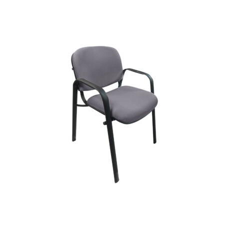 Silla de Visita Allegro con Brazos en Tela Adison Color Plata