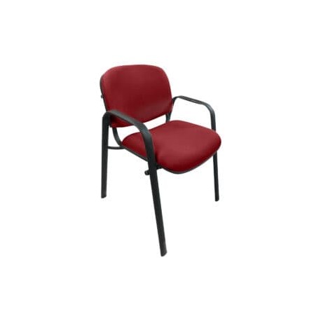 Silla de Visita Allegro con Brazos en Tela Adison Color Rojo