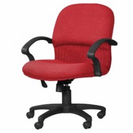 Silla Semi Ejecutiva Etna Tela Mini Rojo