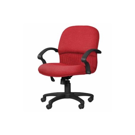 Silla Semi Ejecutiva Etna Tela Mini Rojo