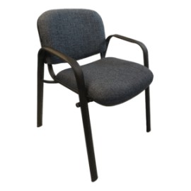 Silla de Visita Allegro con Brazos en Tela Addison Color Plumbago