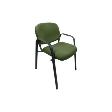 Silla de Visita Allegro con Brazos en Tela Adison Color Verde Hoja
