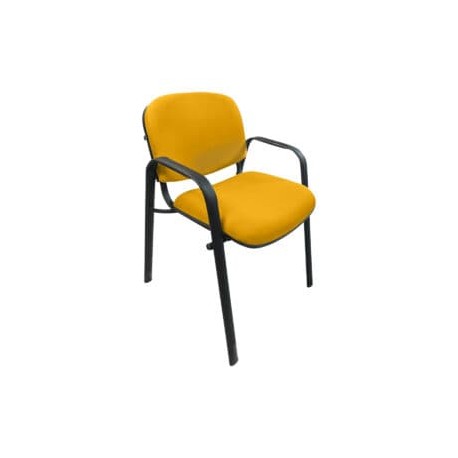 Silla de Visita Allegro con Brazos en Tela Mini Color Amarillo