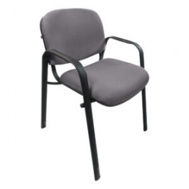 Silla de Visita Allegro con Brazos en Tela Adison Color Grey