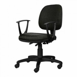 Silla Operativa con Brazos Tiempo 3502 Tela Mini Negro