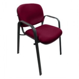 Silla de Visita Allegro con Brazos en Tela Mini Color Cereza