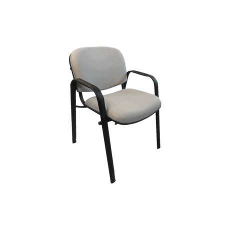Silla de Visita Allegro con Brazos en Tela Mini Color Grafito