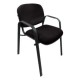 Silla de Visita Allegro con Brazos en Tela Adison Color Plomo