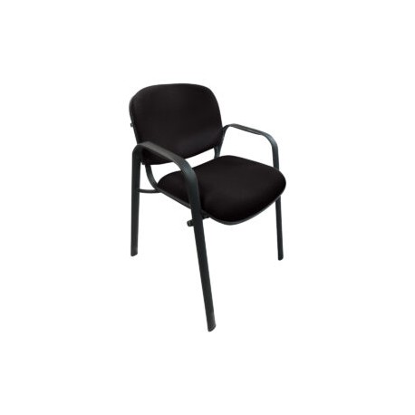 Silla de Visita Allegro con Brazos en Tela Adison Color Plomo