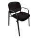 Silla de Visita Allegro con Brazos en Tela Adison Color Plomo