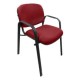 Silla de Visita Allegro con Brazos en Tela Adison Color Rojo