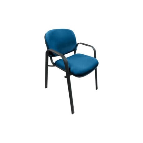 Silla de Visita Allegro con Brazos en Tela Mini Color Pizarra