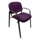 Silla de Visita Allegro con Brazos en Tela Mini Color Pizarra