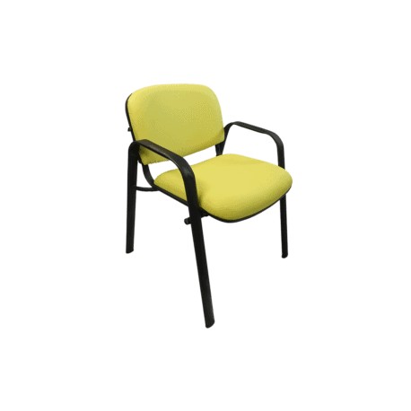 Silla de Visita Allegro con Brazos en Tela Mini Color Verde Manzana