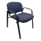 Silla de Visita Allegro con Brazos en Tela Mini Color Azul Marino