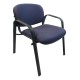 Silla de Visita Allegro con Brazos en Tela Mini Color Azul Marino