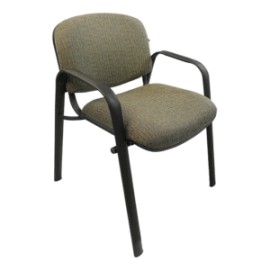 Silla de Visita Allegro con Brazos en Tela Stanley Color Verde