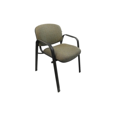 Silla de Visita Allegro con Brazos en Tela Stanley Color Verde