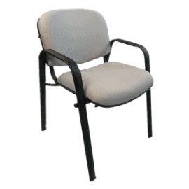 Silla de Visita Allegro con Brazos en Tela Mini Color Grafito