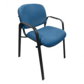Silla de Visita Allegro con Brazos en Tela Stella Color Azul